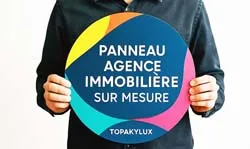 Panneau agence immobiliere sur mesure