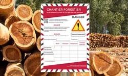 Panneau declaration de chantier forestier