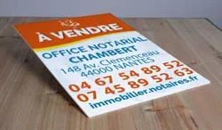 Panneau notaire immobilier personnalise