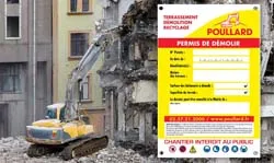 Panneau permis de demolir