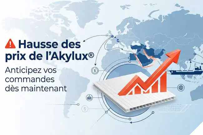 Hausse des prix de l'akylux (polypropylène alvéolaire) conflit détroit ormuz